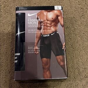Nike Men's Black Long Boxer Briefs